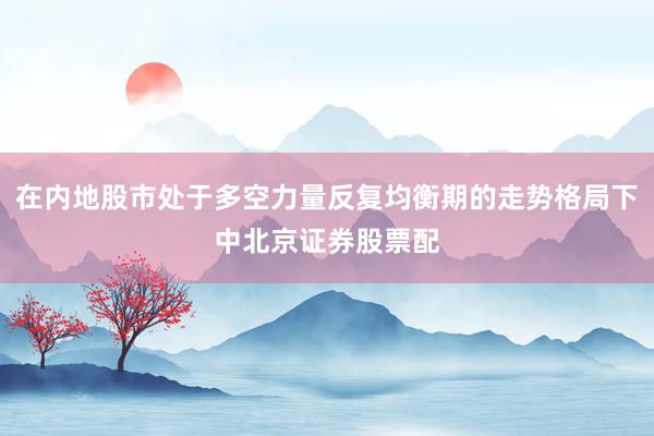 在内地股市处于多空力量反复均衡期的走势格局下中北京证券股票配