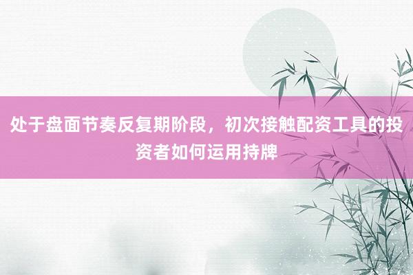 处于盘面节奏反复期阶段，初次接触配资工具的投资者如何运用持牌