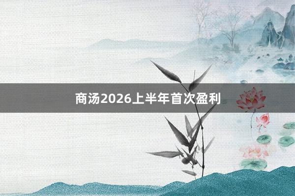商汤2026上半年首次盈利