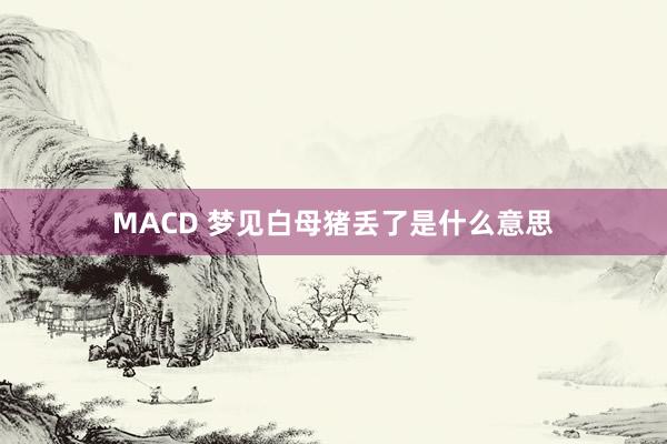 MACD 梦见白母猪丢了是什么意思