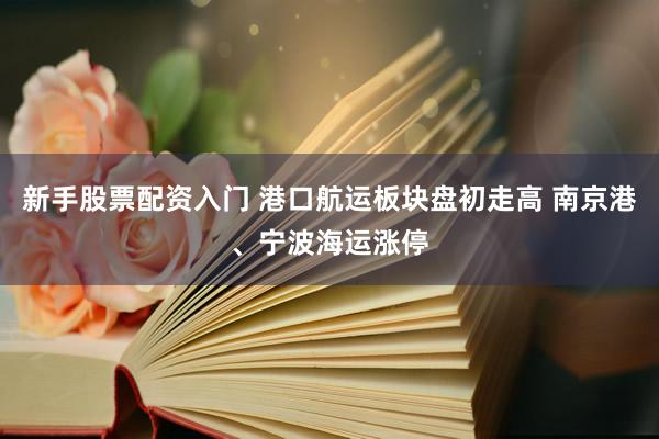 新手股票配资入门 港口航运板块盘初走高 南京港、宁波海运涨停