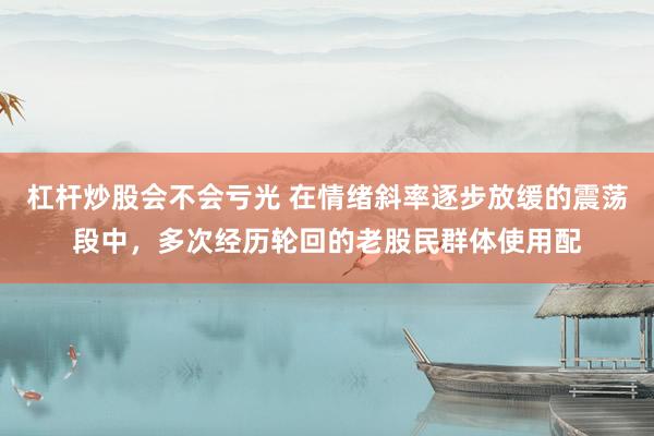 杠杆炒股会不会亏光 在情绪斜率逐步放缓的震荡段中，多次经历轮回的老股民群体使用配