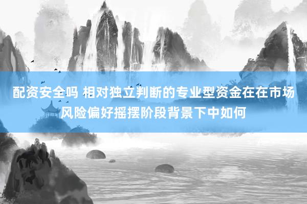 配资安全吗 相对独立判断的专业型资金在在市场风险偏好摇摆阶段背景下中如何