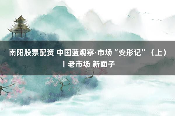 南阳股票配资 中国蓝观察·市场“变形记”（上）丨老市场 新面子
